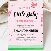 Pink Watermelon Babydusche Einladung