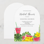 Pink Watermelon Brautparty Einladung (Vorne/Hinten)
