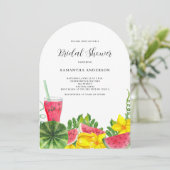 Pink Watermelon Brautparty Einladung (Stehend Vorderseite)