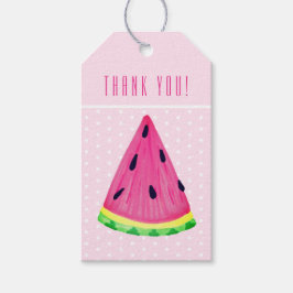 Pink Watermelon Danke Geschenkanhänger