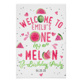 Pink Watermelon - Ein Melone-Begrüßungszeichen Poster (Vorderseite)