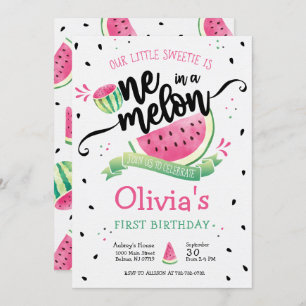 Pink Watermelon Einladung zum Geburtstag