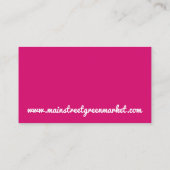 Pink Watermelon Fruchtmelon Slice Food Market Visitenkarte (Rückseite)