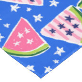 Pink Watermelon Fruchtscheiben Sterne Muster Prepp Tischdecke (Schrägansicht)