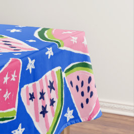 Pink Watermelon Fruchtscheiben Sterne Muster Prepp Tischdecke