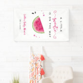 Pink Watermelon Little Sweetie Baby Dusche Empfang Banner (Insitu)