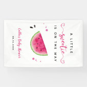 Pink Watermelon Little Sweetie Baby Dusche Empfang Banner (Horizontal)