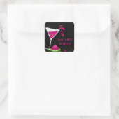 Pink Watermelon Martini Geburtstagsparty Sticker (Tasche)