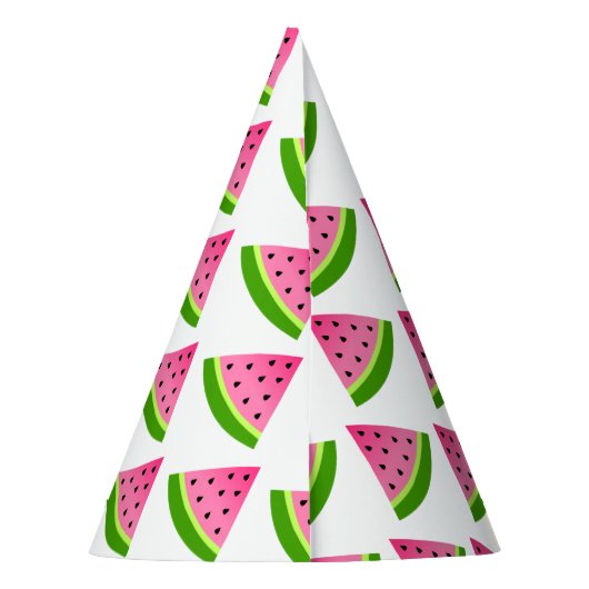 Pink Watermelon Muster Partyhütchen (Rückseite)