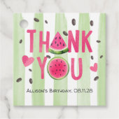 Pink Watermelon, Niedlicher Sommer Geburtstag Dank Geschenkanhänger (Vorderseite)