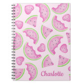 Pink Watermelon Notebook - Individuelle Name Summe Notizblock (Vorderseite)