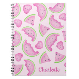 Pink Watermelon Notebook - Individuelle Name Summe Notizblock