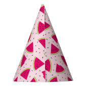 Pink Watermelon Pattern Party Partyhütchen (Rückseite)