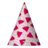 Pink Watermelon Pattern Party Partyhütchen (Links)