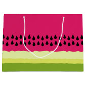 Pink Watermelon Slice Geschenkbeutel Große Geschenktüte (Vorderseite)