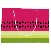 Pink Watermelon Slice Geschenkbeutel Große Geschenktüte (Rückseite)