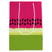 Pink Watermelon Slice Geschenkbeutel Mittlere Geschenktüte (Rückseite)