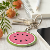 Pink Watermelon Slice Schlüsselanhänger (Seite)