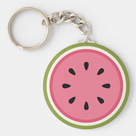 Pink Watermelon Slice Schlüsselanhänger (Vorne)