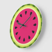 Pink Watermelon Slice Wall Clock Große Wanduhr (Winkel)