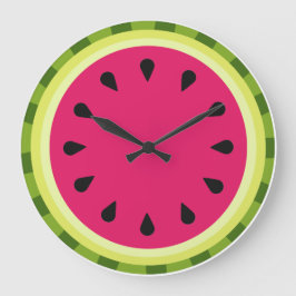 Pink Watermelon Slice Wall Clock Große Wanduhr