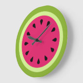 Pink Watermelon Slice Wall Clock Große Wanduhr (Winkel)