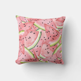 Pink Watermelon Slices Muster Kissen