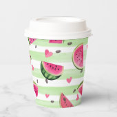 Pink Watermelon Sommerfrüchte Party Pappbecher (Vorderseite)