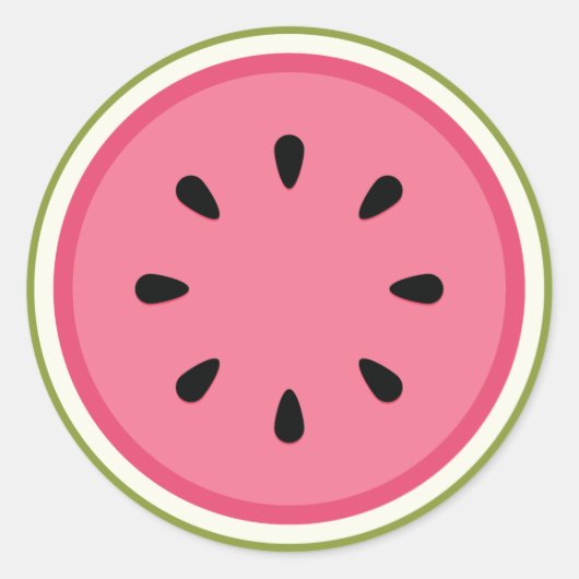 Pink Watermelon Sticker (Vorderseite)