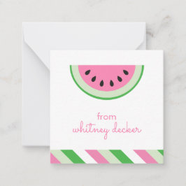 Pink Watermelon Streifen Geschenkkarren Mitteilungskarte