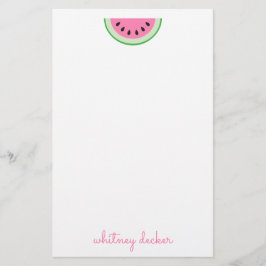 Pink Watermelon Stripes Personalisiertes Geschirr