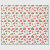 Pink Watermelon Summer Birthday Name Text Geschenkpapier (Flach)