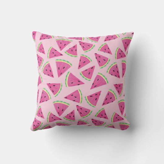Pink Watermelon Summer Fruit Pattern Kissen (Rückseite)