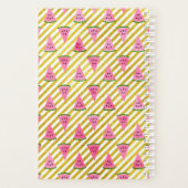 Pink Watermelon und Gelber Streifen Sommermuster Planer (Rückseite)