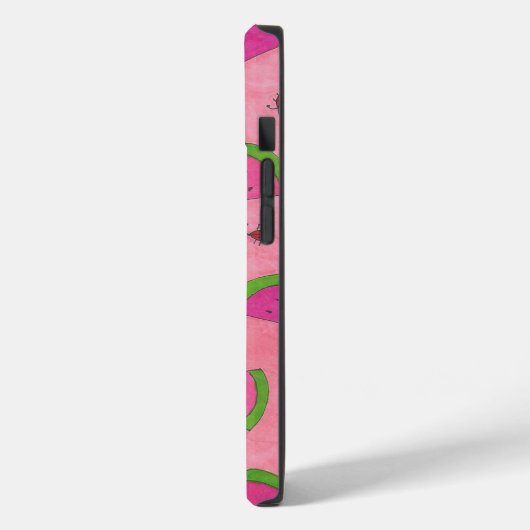 Pink Watermelon und Lady Bugs Case-Mate iPhone Hülle (Rückseite / Links)