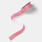 Pink Watermelon und Lady Bugs Satinband (Rückseite)