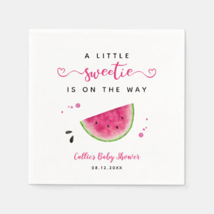 Pink Watermelon Wasserfarben Fruchtsaftdusche Serviette