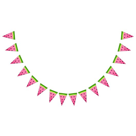 Pink Watermelon Wimpelkette (Alle)