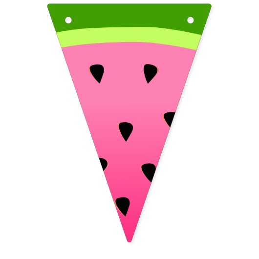 Pink Watermelon Wimpelkette (Erste Fahne)