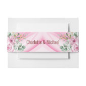 Pink Wave & Floral Wedding Bly Band (Vorderseite Beispiel)