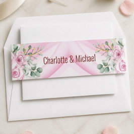 Pink Wave & Floral Wedding Bly Band