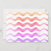 Pink Wave Girl Geburtstag Dankeskarte (Rückseite)