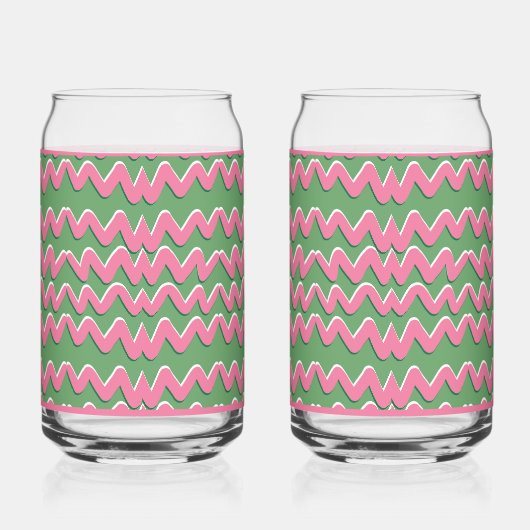 Pink Wave Soda Glass Dosenglas (Rechts)