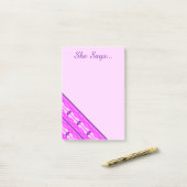 Pink Waves And Purple Hearts Post-it Klebezettel (Auf Schreibtisch)