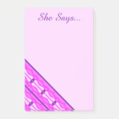 Pink Waves And Purple Hearts Post-it Klebezettel (Vorderseite)