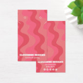 Pink Waves Earring Necklace Juwelier Display Card (Schreibtisch)