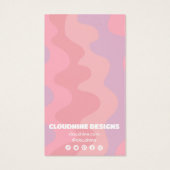 Pink Waves Earring Necklace Juwelier Display Card (Rückseite)