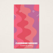 Pink Waves Earring Necklace Juwelier Display Card (Vorderseite)