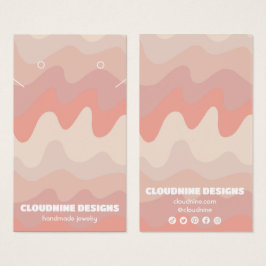 Pink Waves Earring Necklace Juwelier Display Card