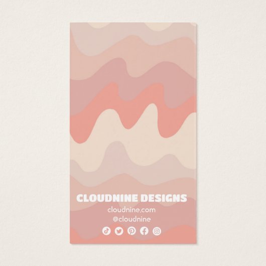 Pink Waves Earring Necklace Juwelier Display Card (Rückseite)